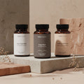 Mos Health Foundation Bundle — Core Essentials, Lasting Resilience, and Deep Rest supplement bottles